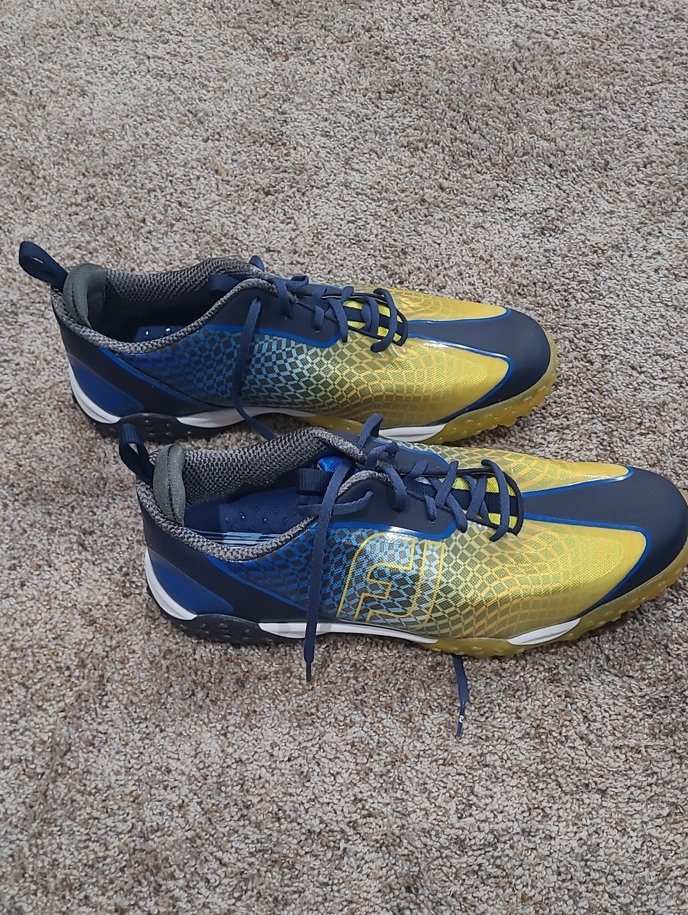 Freestyle Men's Golf Shoes in Blue and Yellow